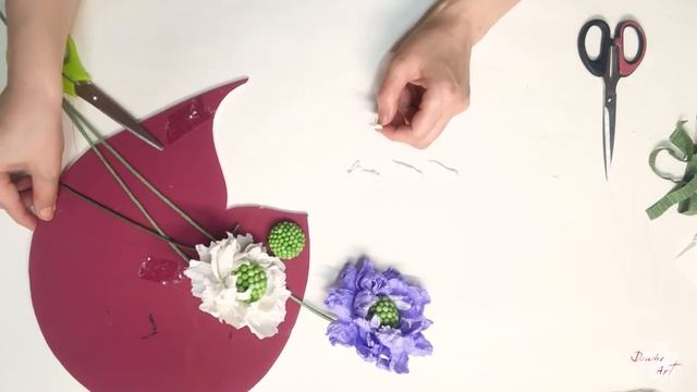 [Paper Flower] Violet Scabiosa n.21 | DIY | Healing смотреть онлайн