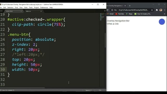 Fullscreen Overlay Navigation HTML CSS