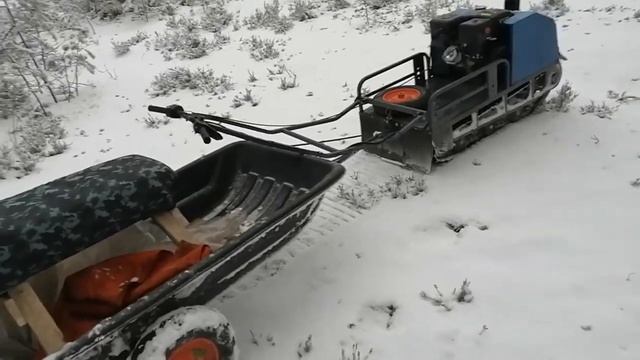 мотобуксировщик полярник 15 в лес по снегу на колесах смотреть онлайн