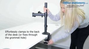 Fellowes 8502501 Reflex Series Single Monitor Arm Now Available at OfficeStationery.co.uk