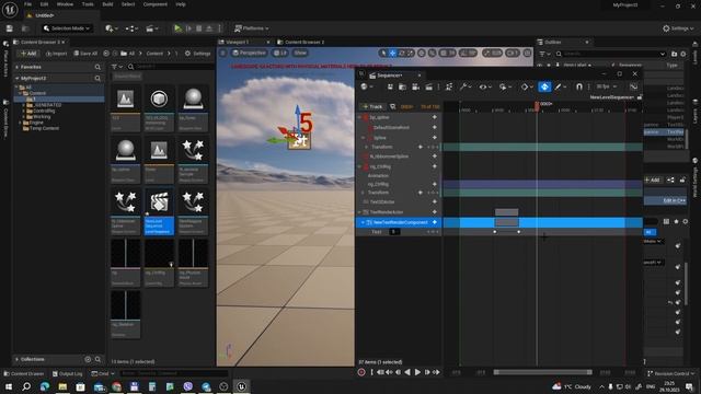 UE5 short tutorials: Меняем значение текста в секвенсере. Без блюпринтов.