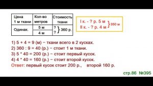 ГДЗ 4 класс Страница.86 №395 Математика Учебник 1 часть (Моро