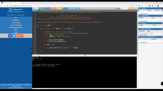 Java Tutorial For Beginners - Variables in Java
