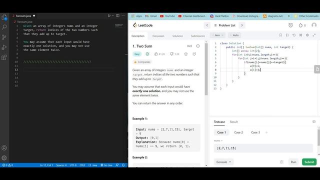 Two Sum (LeetCode) Problem in JAVA смотреть онлайн
