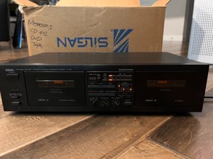 Черная двухкассетная стереосистема YAMAHA Natural Sound Stereo K-65-Япония-1986-год