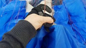 Протяжка строп параплана. Как протянуть стропы.