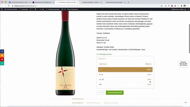 WordPress WooCommerce Staffelpreise mit Preistabelle auf Produktseite Produktmenge ? смотреть онлайн