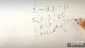 How to solve equations(x^2-2x=0)