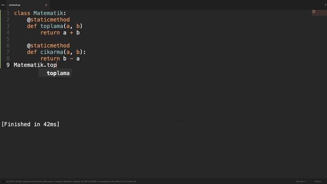 Python Dersleri - 28 / @staticmethod