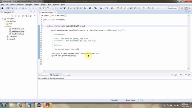How to use parse and of methods of Year Class? | Java 8 Date and Time