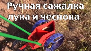 Посадка чеснока осенью. Ручная сажалка для чеснока и лука севка