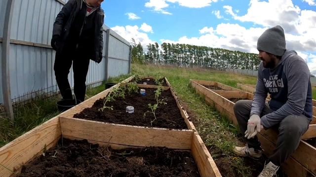 В_деревню. Засыпка песка под "пол по грунту" смотреть онлайн
