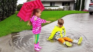 Rain Rain Go Away Song with Diana | Nursery Rhymes