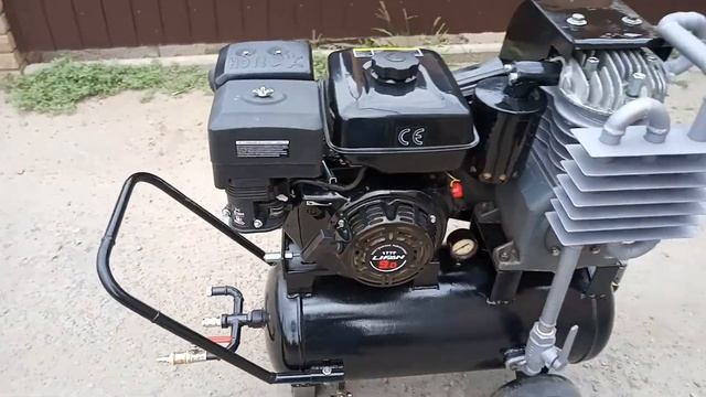 Компрессор СО-7б с бензиновым двигателем Лифан 9 л.с. смотреть онлайн