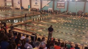 UIL Region 5- 6A championships meet ; Lane 3; Zoë freestyle leg of 200 MR 26.74 split