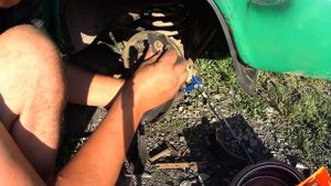 Замена задних тормозных колодок.