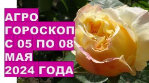 Агрогороскоп с 05 по 08 мая 2024 года Agrohoroscope from May 05 to May 08, 2024