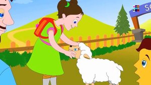 Mary Had A Little Lamb | мэри был маленький ягненок | популярный детский стишок | стишки д