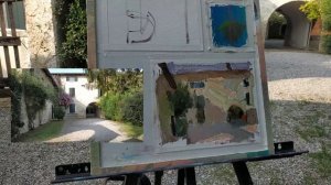 1316 ИТАЛЬЯНСКИЙ ДВОРИК процесс создания _ художник Короленков