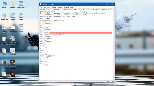 Python Tutorial #2 For Beginners (Declaring Integer Variables & Basic mathematical operations)
