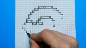 Как нарисовать радугу с облаками по клеточкам. Простой рисунок