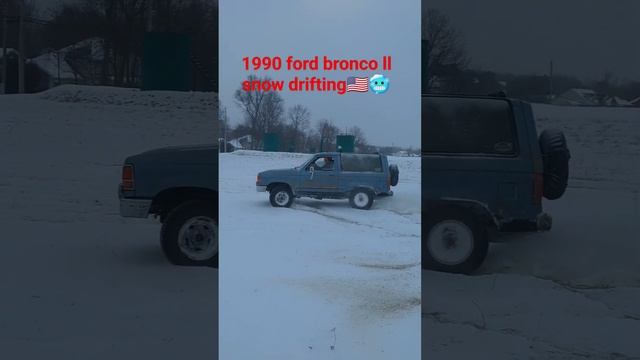 Ford bronco snow drifting #ford #mechanic #usa #redneck #trending #fyp #viral #powerstroke #offroad