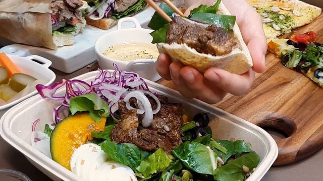 🍕피자3종,샌드위치3종,목살샐러드,샹그리아,와인🍹이 정도면 방구석 레스토랑 아닌가유😎 PIZZA SANDWICH MUKBANG ASMR EATINGSHOW REALSOUND 요리 смотреть онлайн