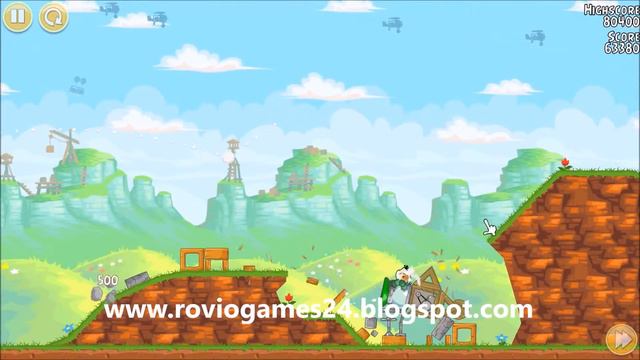 [24-10] Angry Birds - Red's Mighty Feathers - 2 birds - 3 stars смотреть онлайн
