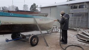 Пескоструим катер)