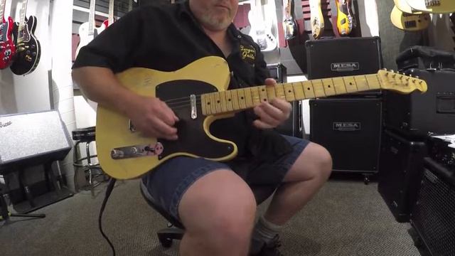 Fender® Custom Shop Dennis Galuszka Master Built Ltd 55 Relic Esquire® Nocaster Blonde SN# CZ525101 смотреть онлайн