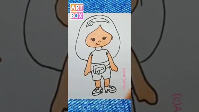 Как нарисовать ДЕВОЧКУ из игры Тока БОКА?Drawing TOKA Boka GIRL