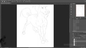 Рисование лошади в Photoshop / Speedpaint