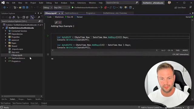 Getting Started with DotNet Interactive Jupyter Notebooks 6 7 Visual Studio 2022