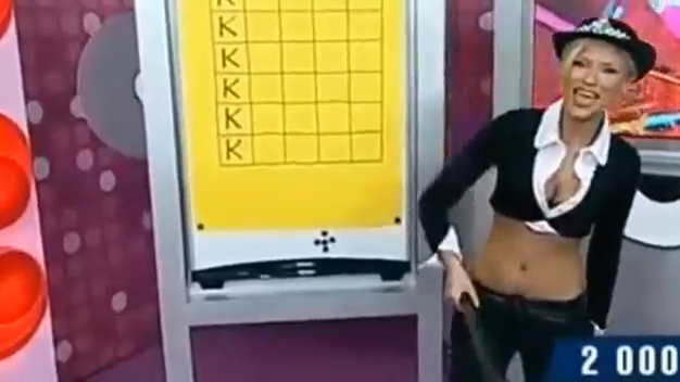 Striptease on TV / Margarita Danielova and policewoman baton truncheon - remars65