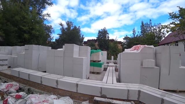 Дом из газобетона 20х10 4 Стены газобетон.