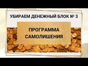 Избавление от денежных блоков. Программа Самолишения