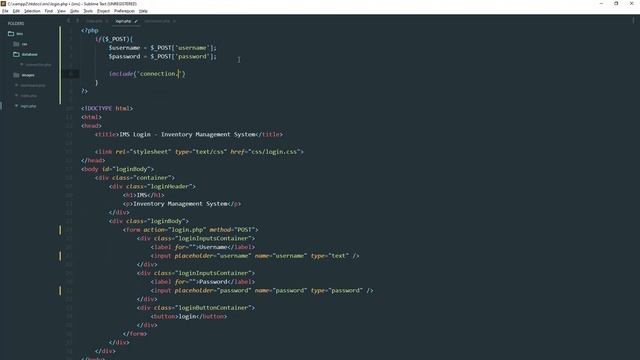 PHP Project: How To Create A Login Logout System using SESSIONS - Connecting to MySQL Database