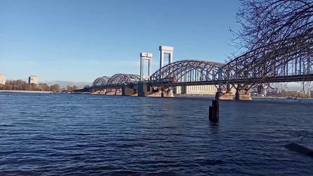 Финляндский железнодорожный мост, 31.10.2022