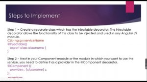Angular 6 | Chapter 14 | Services and Dependency Injection