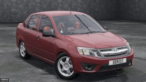 Lada Granta необычный краш-тест с манекенами в BeamNG.drive