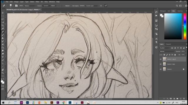 как превратить рисунок на бумаге в рисунок на компьютере // speedpaint смотреть онлайн