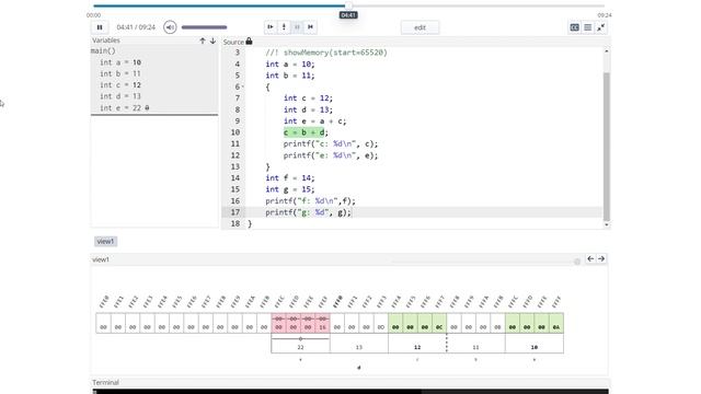 Scope and blocks in C scope of variables when using blocks смотреть онлайн