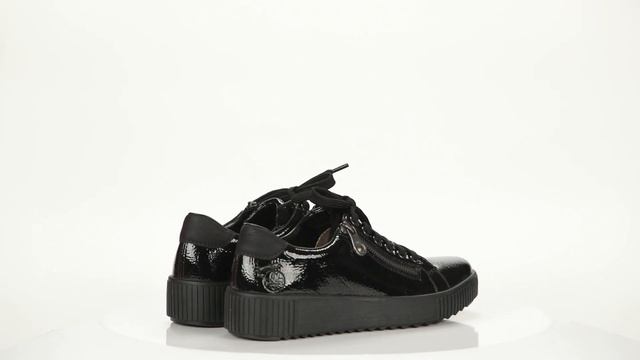 Черные туфли из экокожи на утолщенной подошве M6404-00 смотреть онлайн