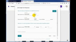 Как в Гугл Форме задать дату и время тестирования и количество ответов