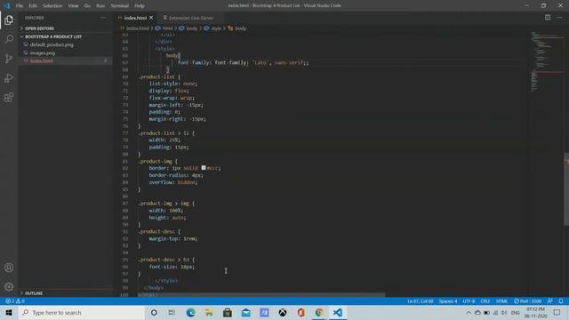 Bootstrap 4 list grid view template | visual studio code | Web Development Skills