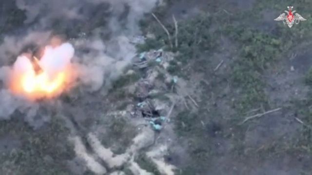 Уничтожение опорных пунктов ВСУ российскими артиллеристами