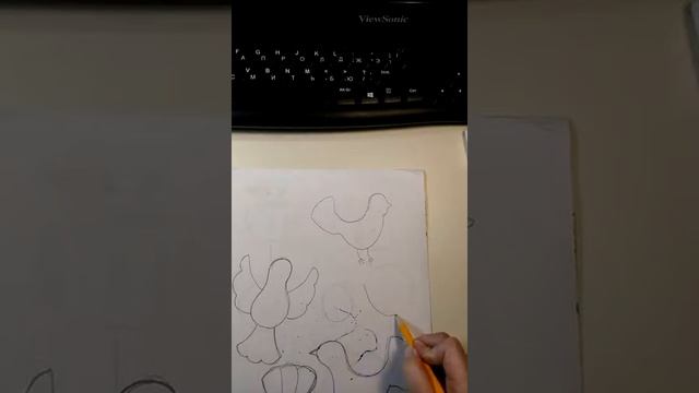 Рисуем с детьми карандашами и фломастерами. 1 часть занятия. Декоративное рисование. смотреть онлайн