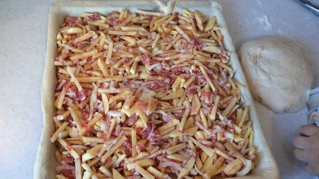 пирог с фаршем картофелем и сыром //просто и вкусно смотреть онлайн