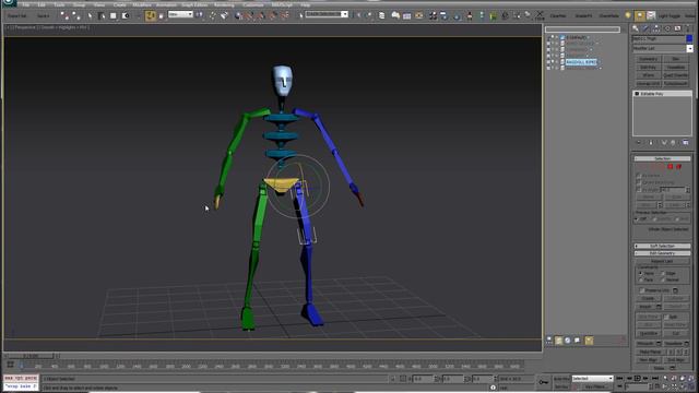 Convert 3ds Biped for Bullet Physics Ragdoll смотреть онлайн