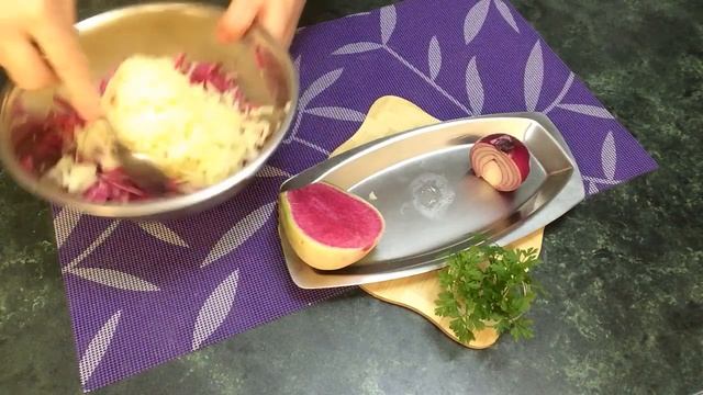 Салат - намазка из редьки и картофеля готовить просто и быстро .